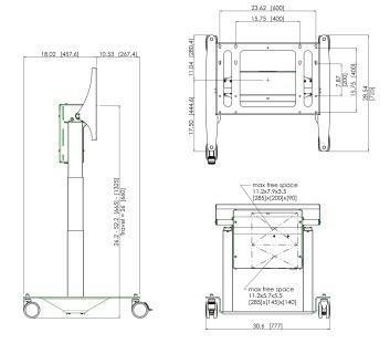 Ebox Table e·Box® Tilt & Table - Electric Height Adjustable Screen Mounts